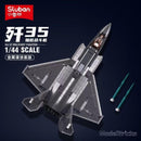 Sluban J-35 Stealth Fighter Metallic Painted Version Afobrick