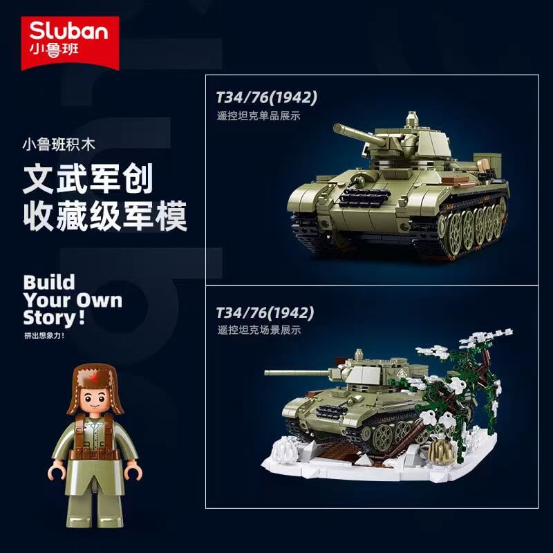 Sluban Military T34/76 RC Tank