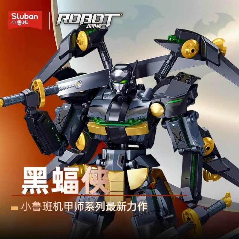 Bat Mecha Sluban Robot Black Bat Mecha-Afobrick