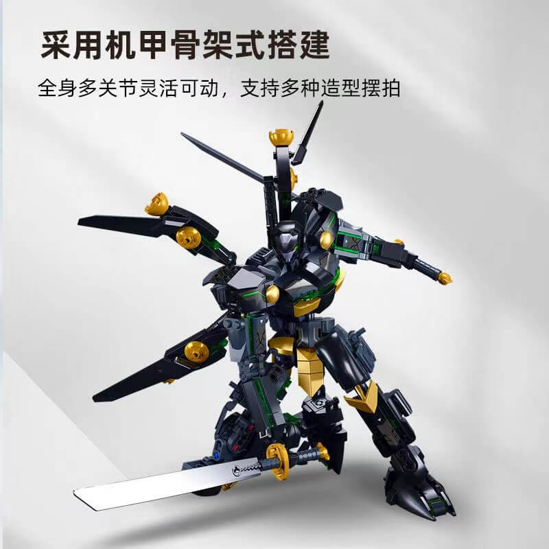 Bat Mecha Sluban Robot Black Bat Mecha-Afobrick