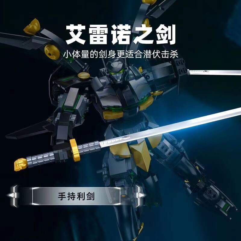 Bat Mecha Sluban Robot Black Bat Mecha-Afobrick