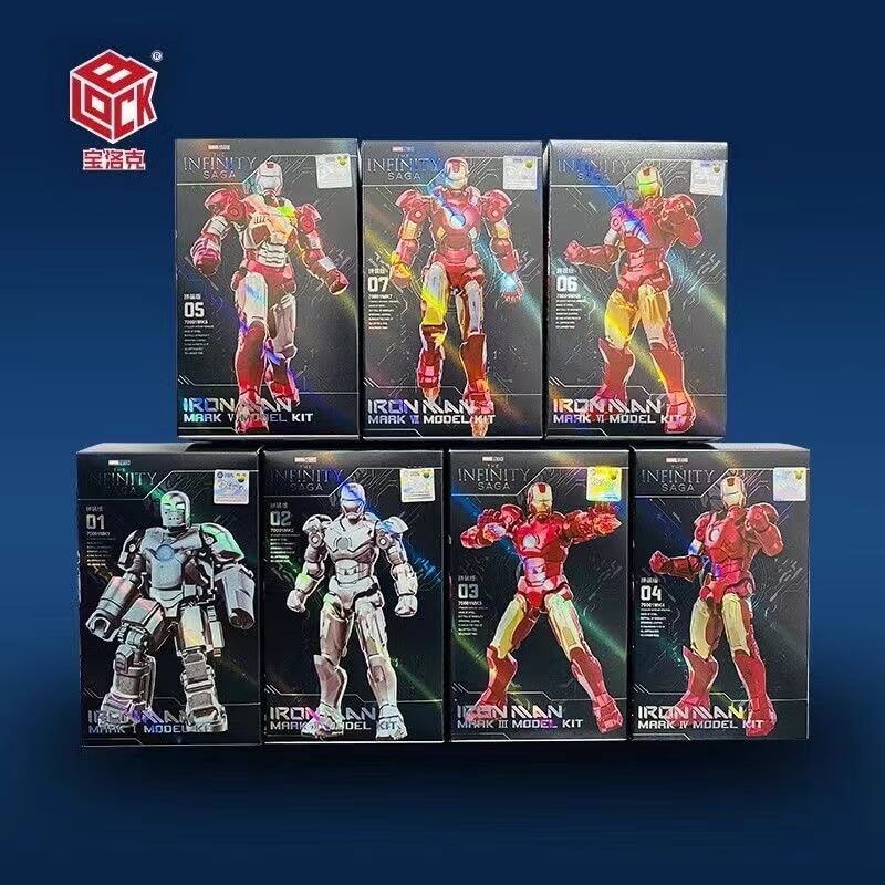 XJ BLOCK Iron Man 7cm Assembled Figures