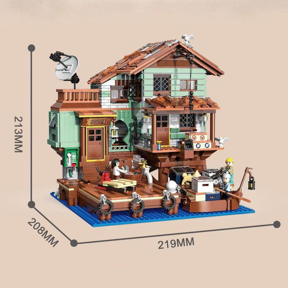 ユキコ ZHEGAO 00421 Fishman's Wharf Mini Brick-Afobrick