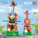 ZHEGAO 661006 Sprout Bear Music Box Mini Brick