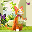 ZHEGAO Cute Cat Mini Brick