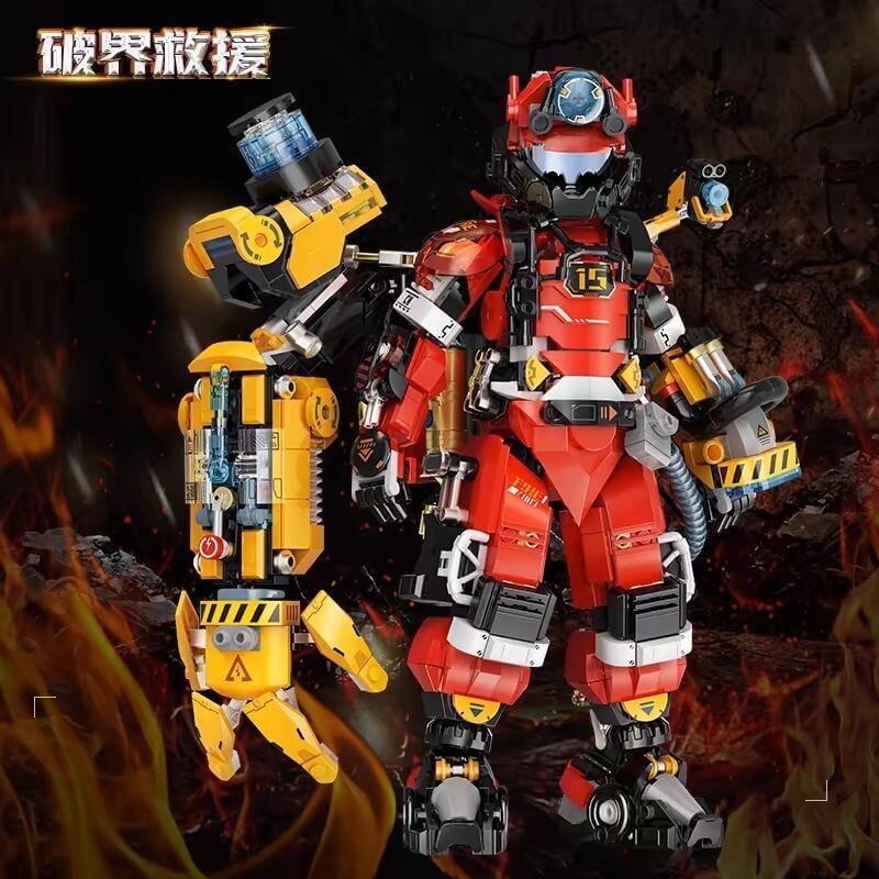 iBlock City Dream Heroes Mech Firefighter