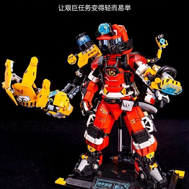 iBlock City Dream Heroes Mech Firefighter