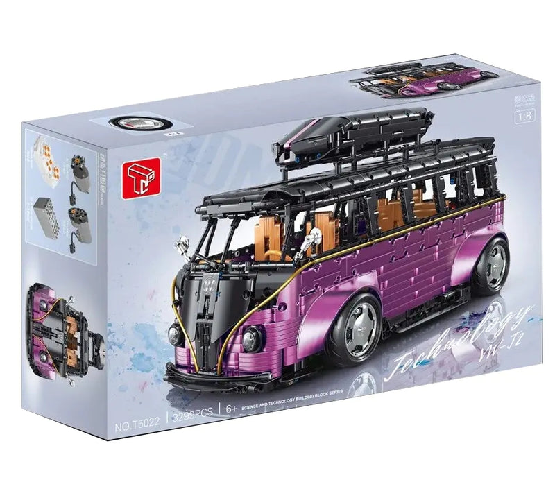 TGL T5022B Volkswagen bus purple 1:8 3299pcs TGL