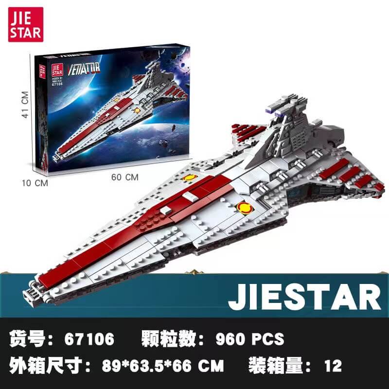 JIE STAR 67106 STAR WAR Venator Attack Cruiser 960pcs JIE STAR