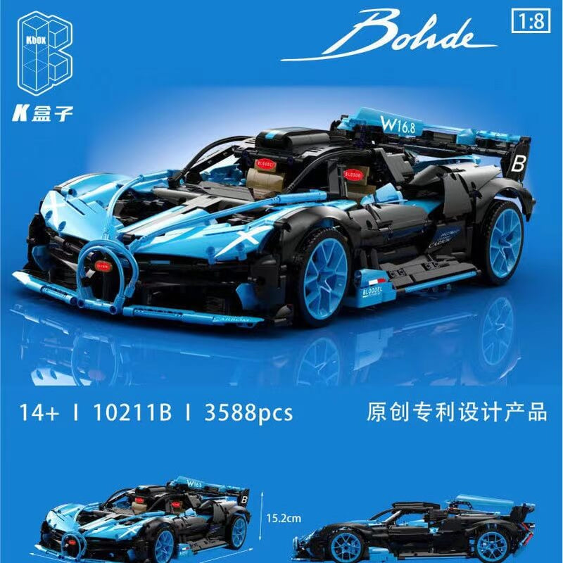 KBOX 10211b Bugatti Bolide 3588PCS KBOX