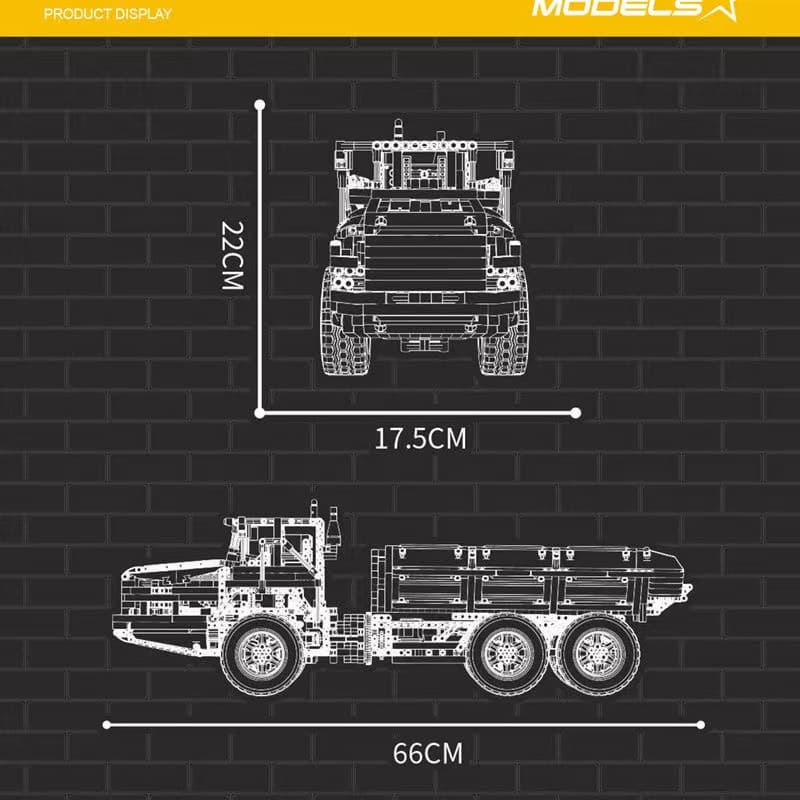 MOULD KING 17010 Custom RC Dump Truck 1888PCS Mould King