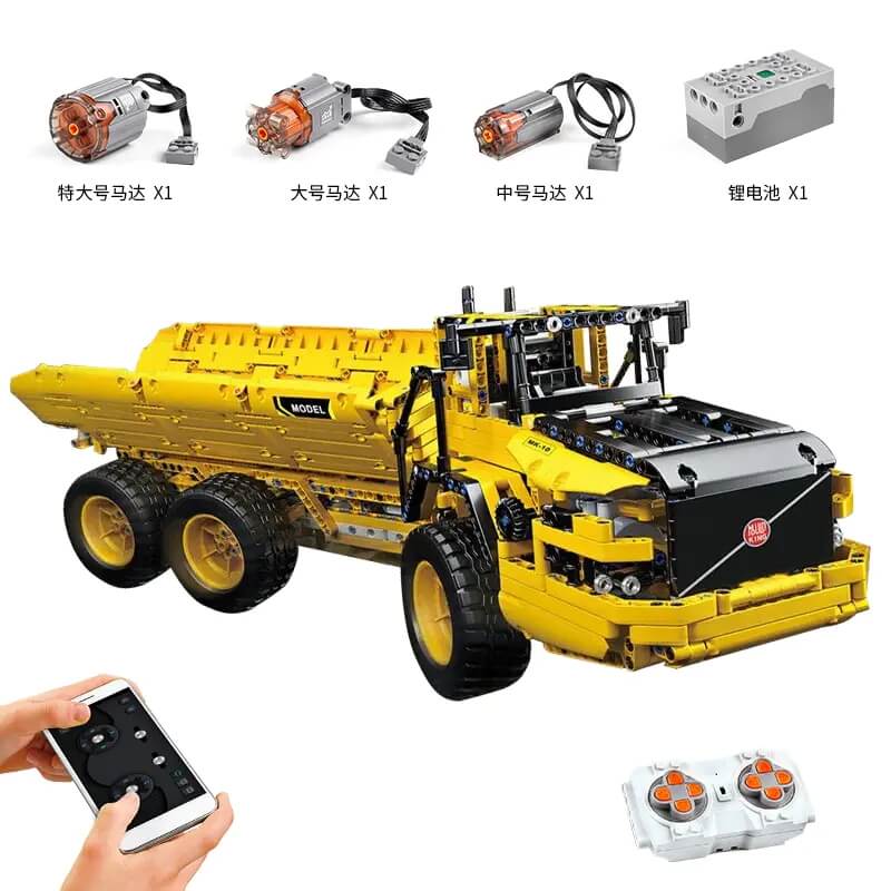 MOULD KING 17010 Custom RC Dump Truck 1888PCS Mould King