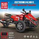 MOULD KING 23010 Bombardier Monster 3 Wheel Motorcycle 853pcs Mould King