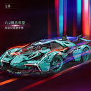 MOYU BLOCK MY88001B Lamborghini Lambo V12 tiffany blue 2527pcs MOYU BLOCK