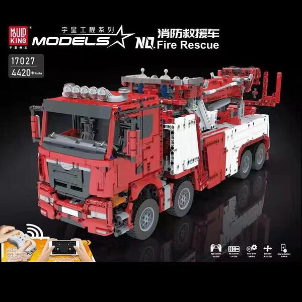 Mould King 17027 fire rescue vehicle Afobrick