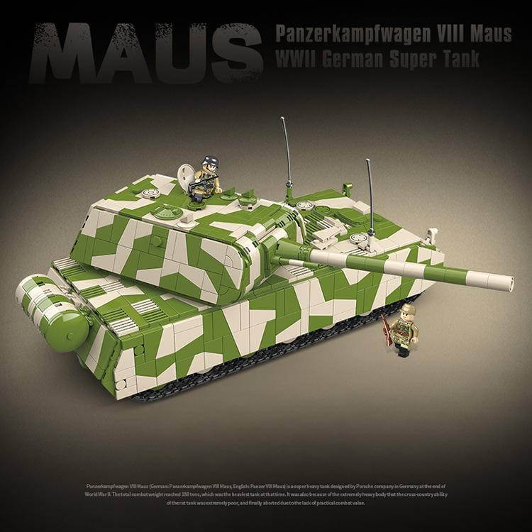 QUANGUAN Military 100234 Panzerkampfwagen VIII Maus 2930pcs QUANGUAN