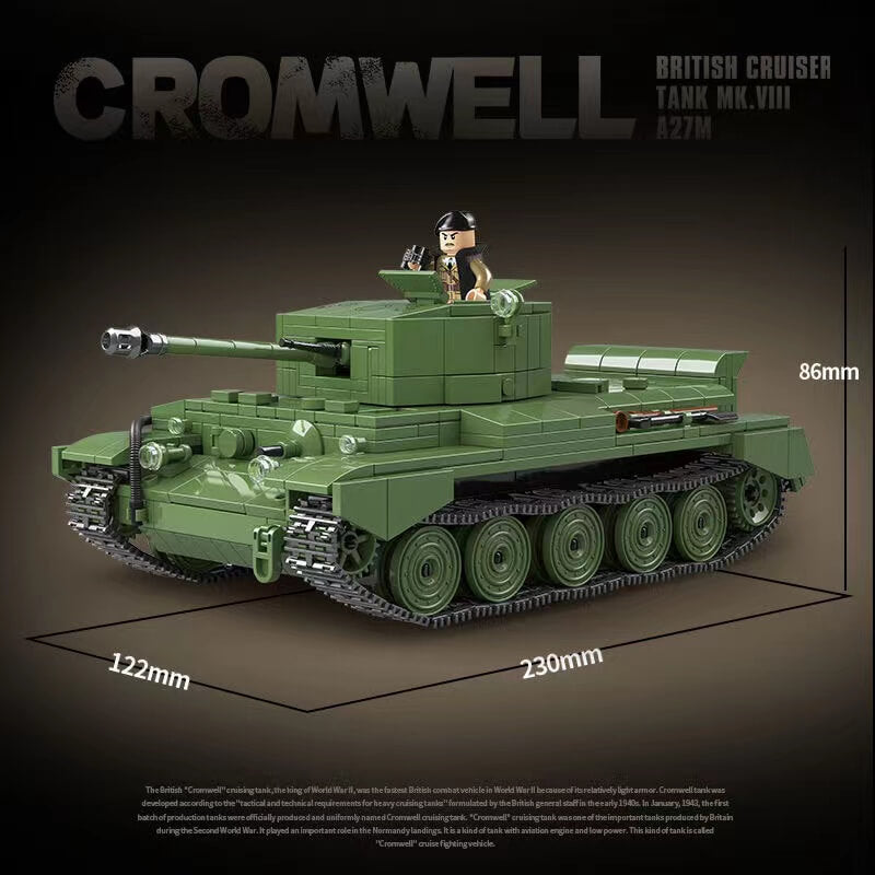 QUANGUAN Military 100237 Cromwell MK.VIII Tank A27M QUANGUAN