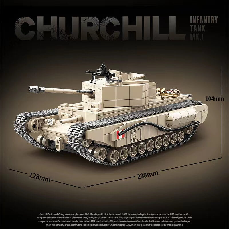 QUANGUAN Military 100238 Churchill MK.I Infantry Tank QUANGUAN