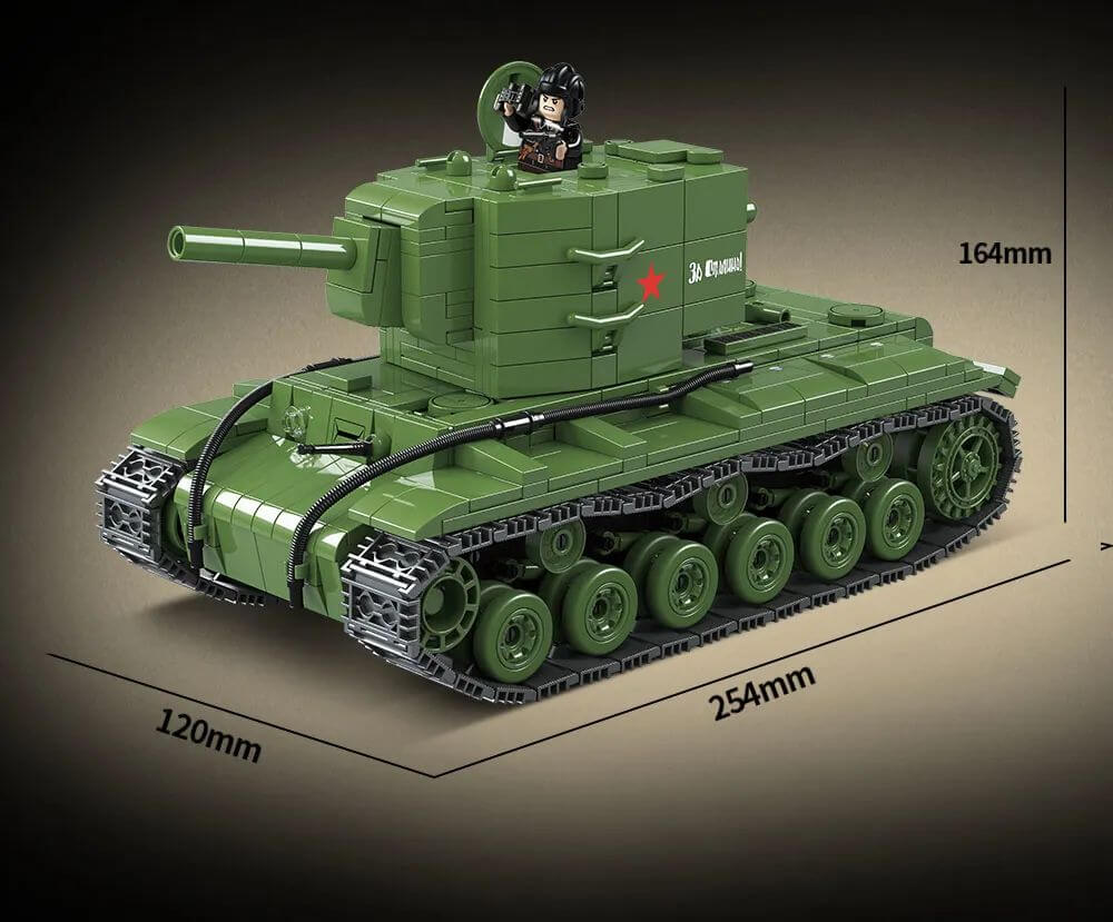 QUANGUAN Military 100239 KV-2 Heavy Tank-Afobrick