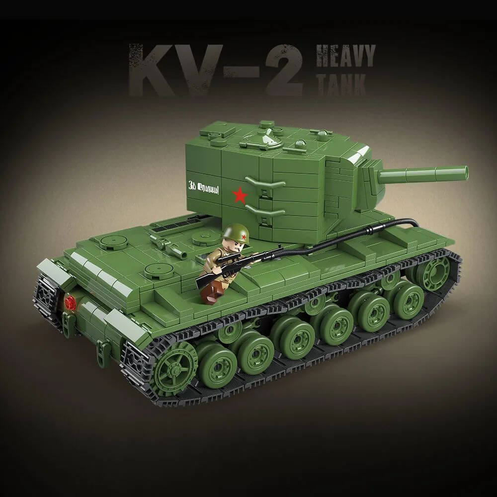 QUANGUAN Military 100239 KV-2 Heavy Tank-Afobrick