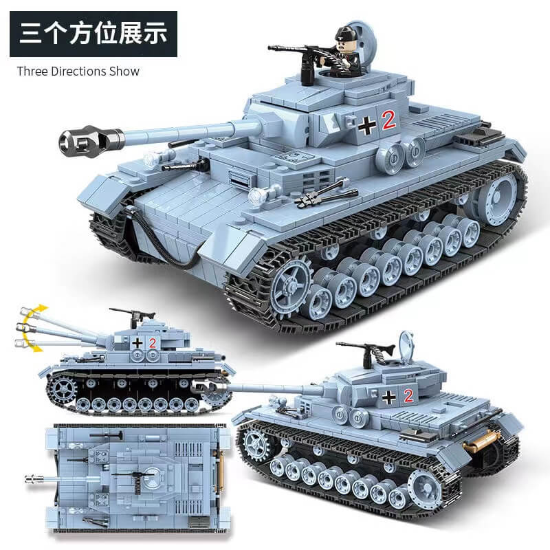 NVOSIYU Char Militaire - Tiger Tank Jeu de Construction avec 2