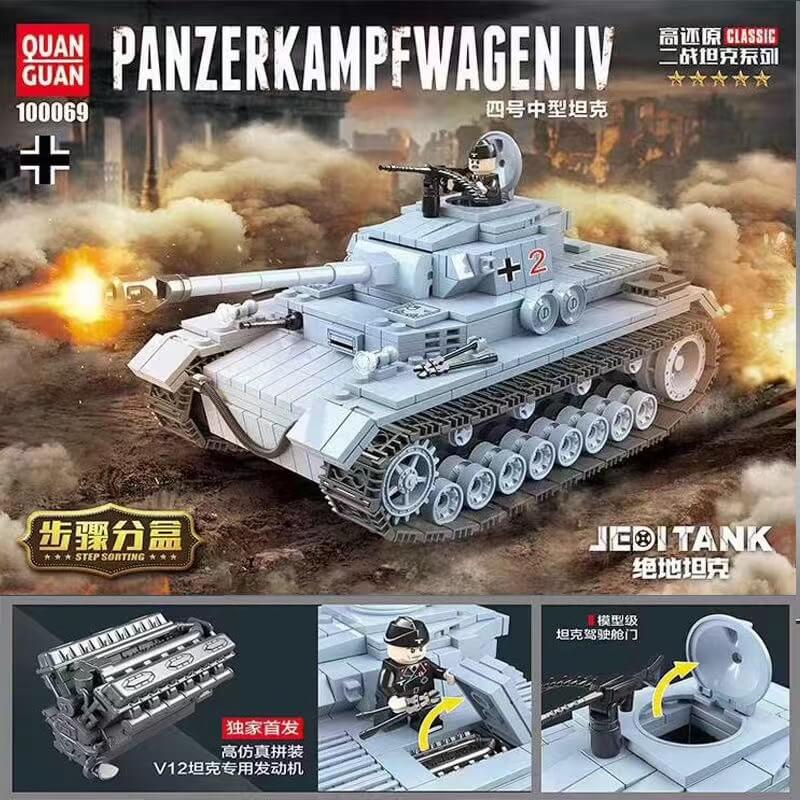 QUANGUAN Military WW2 100069 Panzerkampfwagen IV QUANGUAN