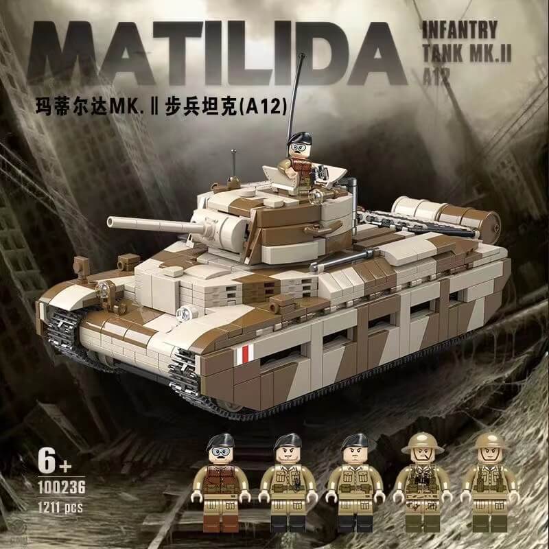 Quanguan 100236 Matilida Infantry Tank MK.II A12 Afobrick