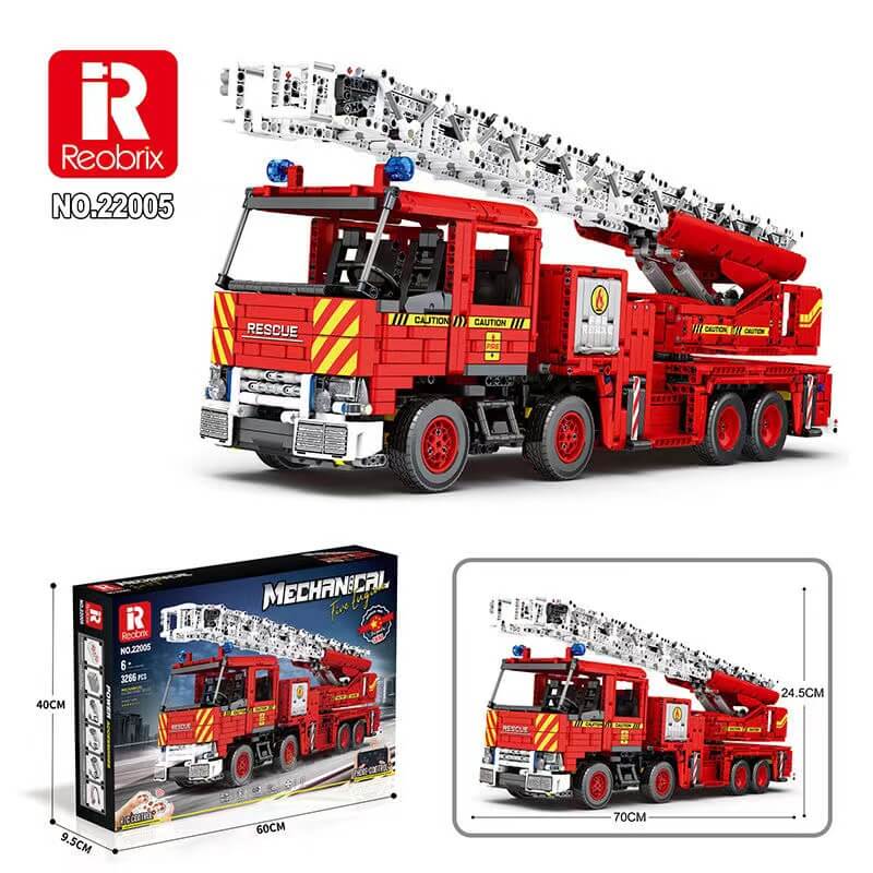 REOBRIX 22005 Fire Ladder Truck RC 2888pcs Reobrix