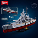 SLUBAN Military Battleship Bismarck 1/350 Sluban