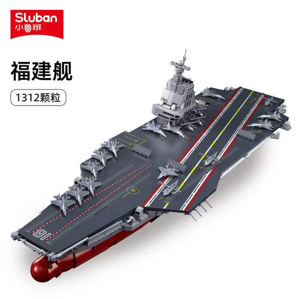 SLUBAN Military Fujian aircraft carrier 1:450 Sluban