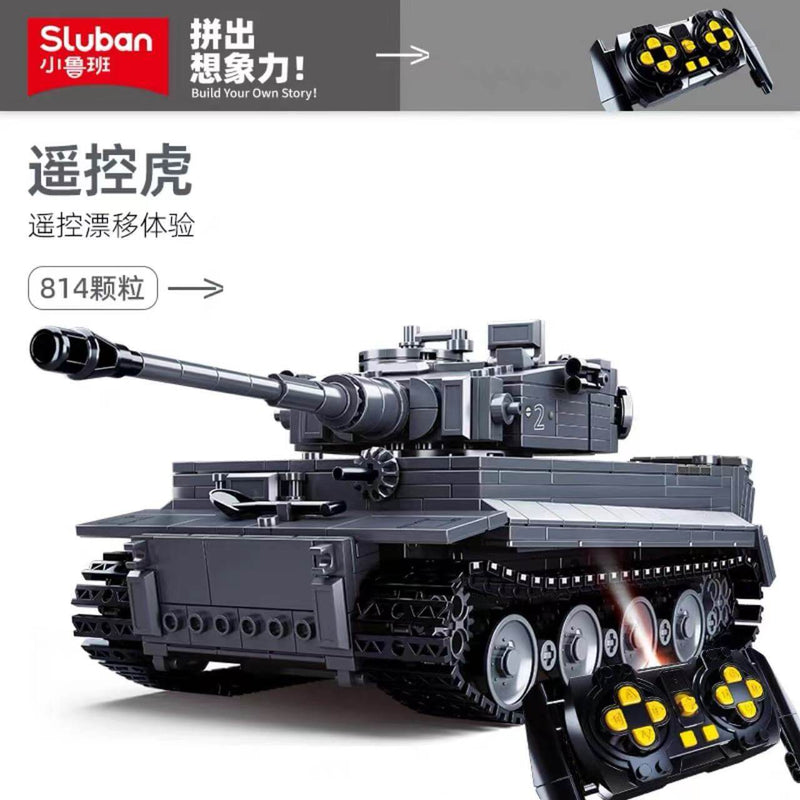 SLUBAN Military Panzerkampfwagen Tiger I RC Sluban