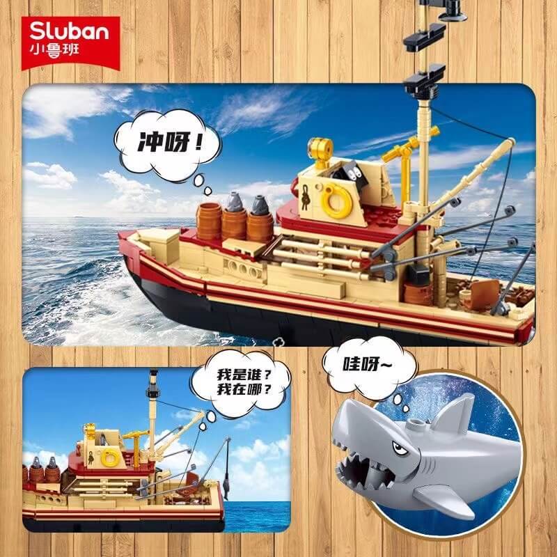 SLUBAN The Great Shark Fishing Boat-AFOBRICK