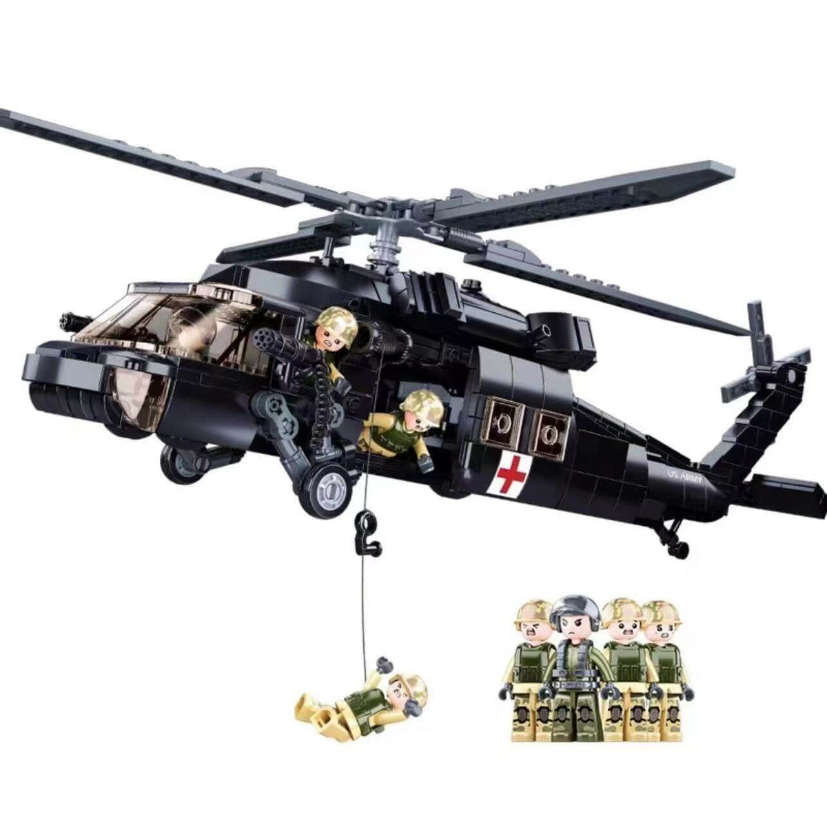 Sluban Military Black Hawk Helicopter 692PCS-AFOBRICK