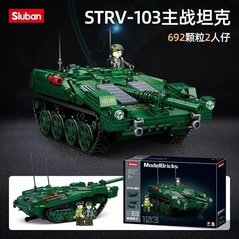 Sluban Military STRV-103 Main Battle Tank 692PCS Sluban
