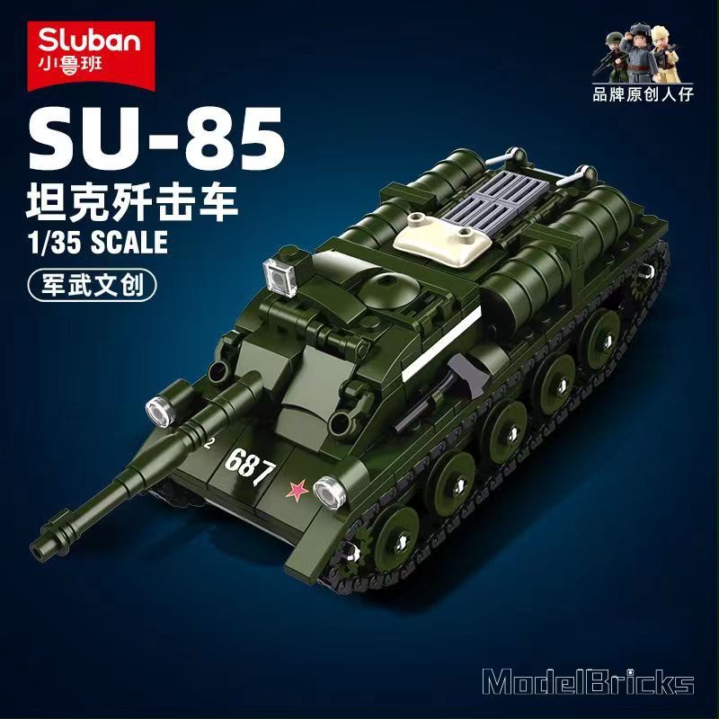Sluban Military SU-85 Tank Destroyer Sluban