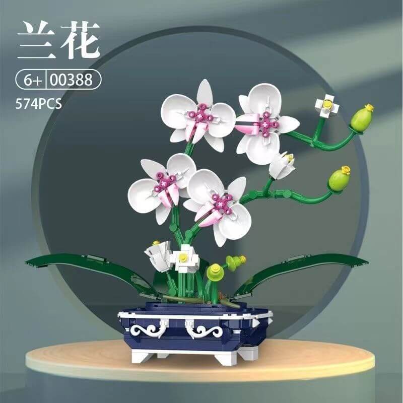 ZHEGAO 00388 Orchid Bonsai Mini Brick-Afobrick