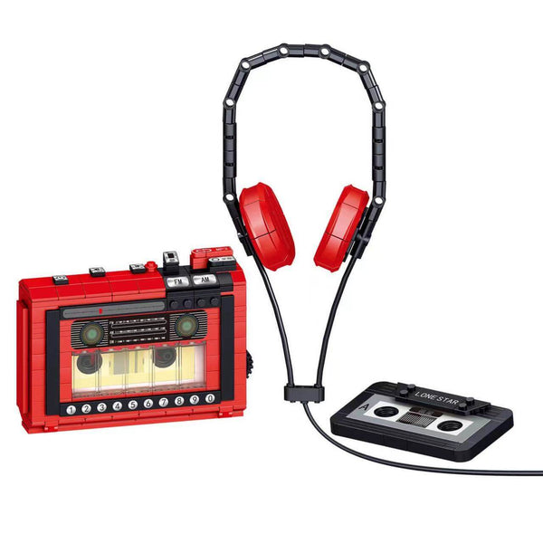 ZHEGAO 00989 Retro Classic Tape Recorder mini brick 457pcs ZHEGAO