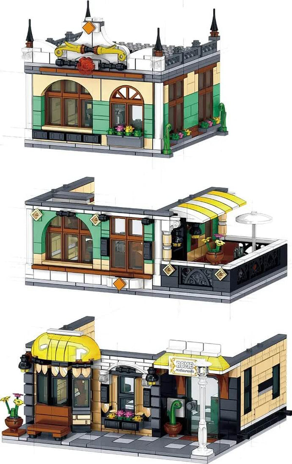 ZHEGAO QL0936 Rome Restaurants 1186pcs-AFOBRICK