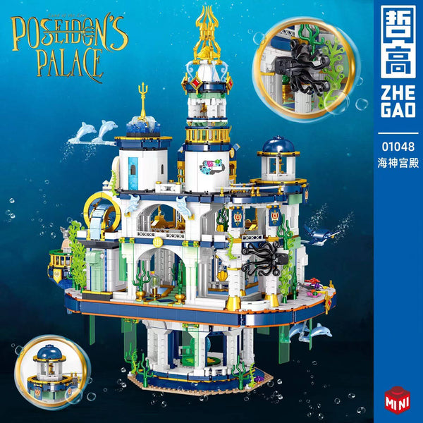 Zhegao 01048 Poseidon Palace Mini Brick Afobrick