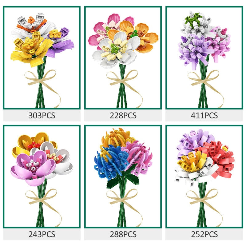 SEMBO Bouquet Colorful Flowers sembo