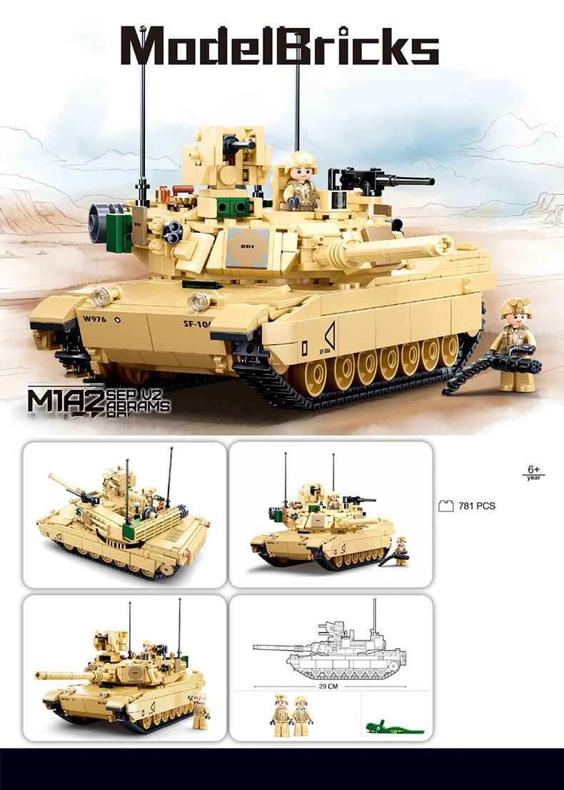 SLUBAN Military USA M1A2 SEP V2 Abrams Sluban