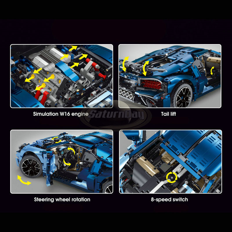 TGL T5004 Bugatti Divo Blue 3782pcs TGL