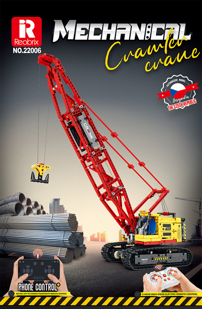 REOBRIX 22006 Crawler Crane RC 1322pcs-Afobrick