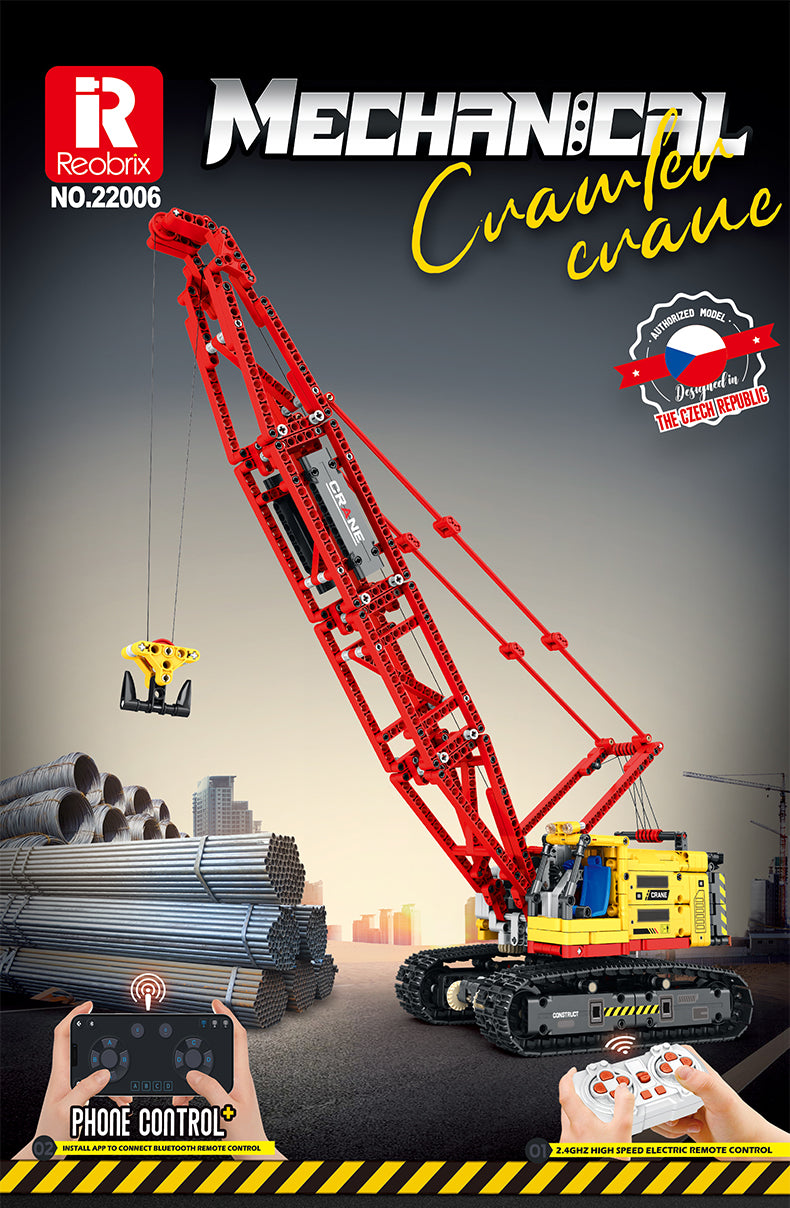 REOBRIX 22006 Crawler Crane RC 1322pcs Reobrix