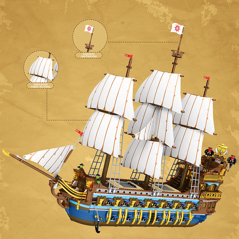 REOBRIX 66011 The Royal Fleet The Sun 3162pcs Reobrix