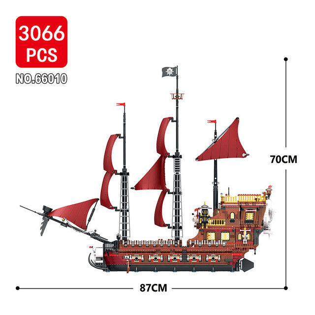 REOBRIX 66010 Pirate Revenge-Model Ship 3066pcs Reobrix